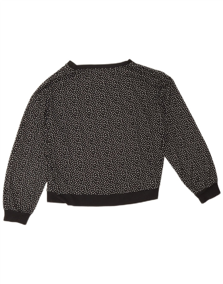 Suéter feminino Oasis cropped oversized Reino Unido 10 bolinhas pretas pequenas