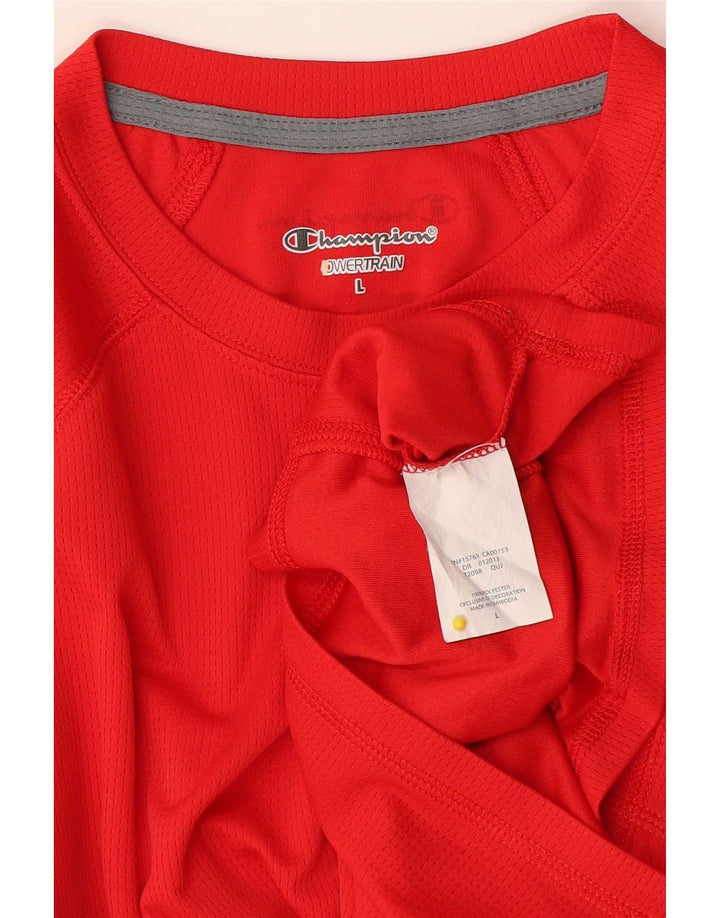 Camiseta masculina Champion grande poliéster vermelho