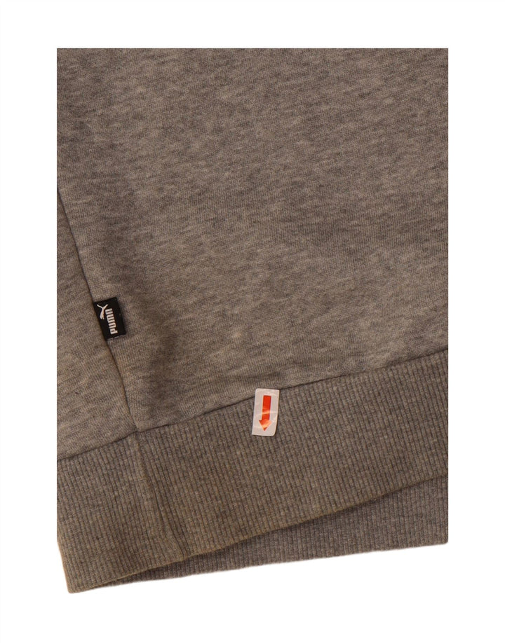 PUMA Mens Graphic Hoodie Jumper Médio Algodão Cinza