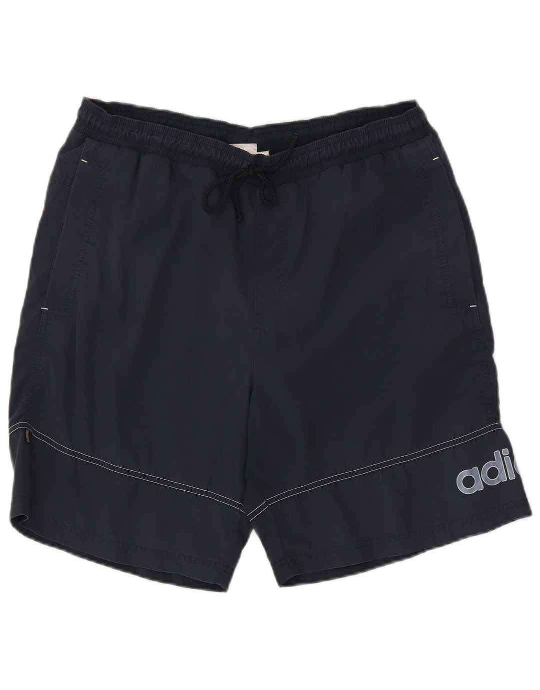 Shorts esportivos gráficos masculinos Adidas médio azul marinho poliamida
