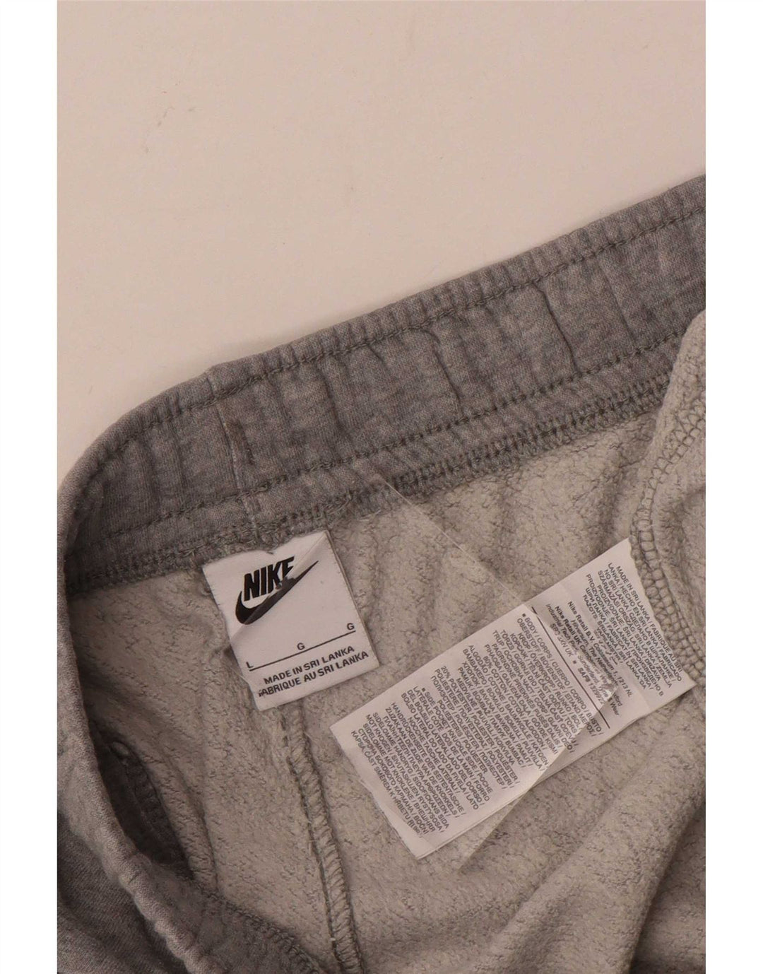 Calça de treino masculina Nike joggers grande algodão cinza