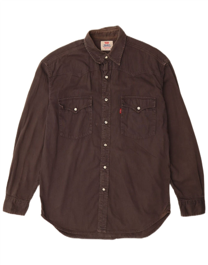 Camisa masculina Levi's cinza médio algodão