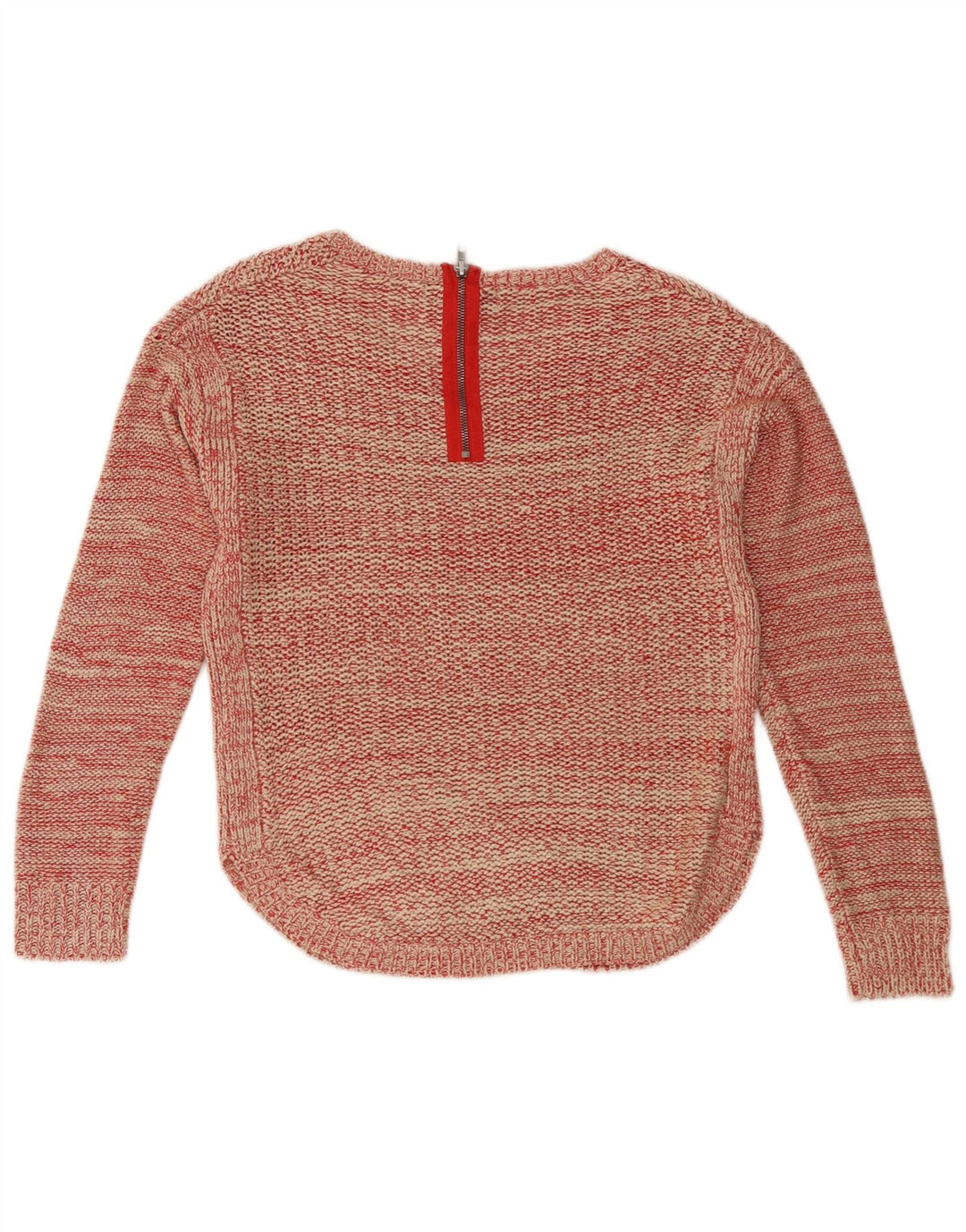 Suéter feminino Marks & Spencer com decote em V Reino Unido 10 pequeno vermelho manchado