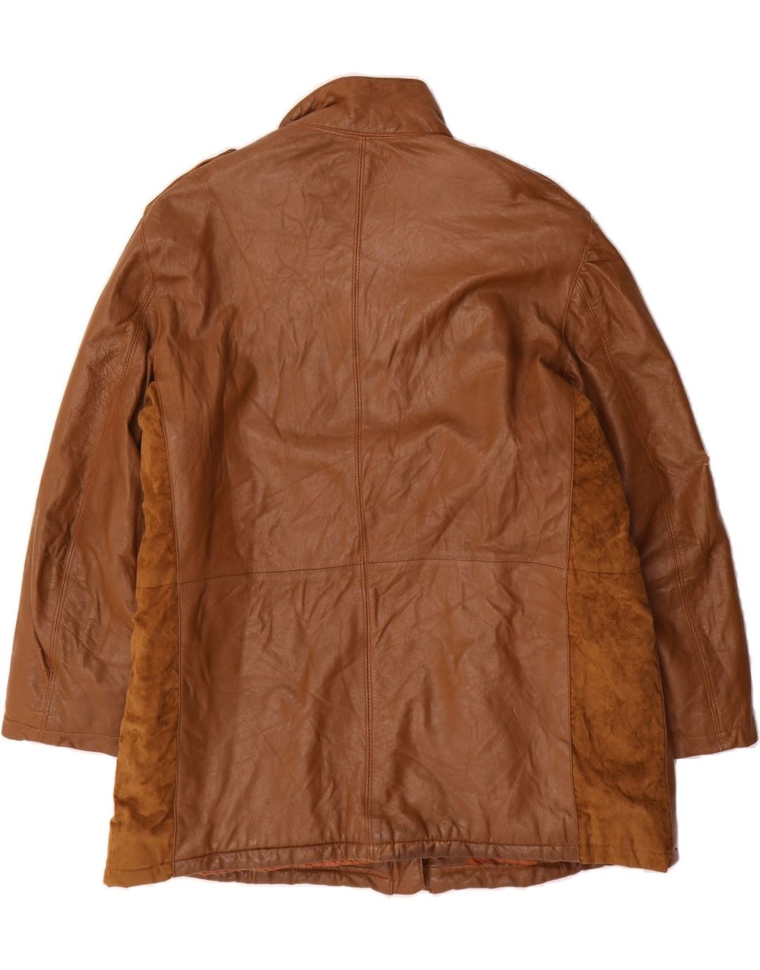 VINTAGE Womens Leather Coat UK 18 XL Brown Vintage Vintage and Second-Hand Vintage from Messina Hembry 