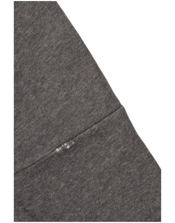 ADIDAS Mens Zip Hoodie Sweater Médio Algodão Cinza