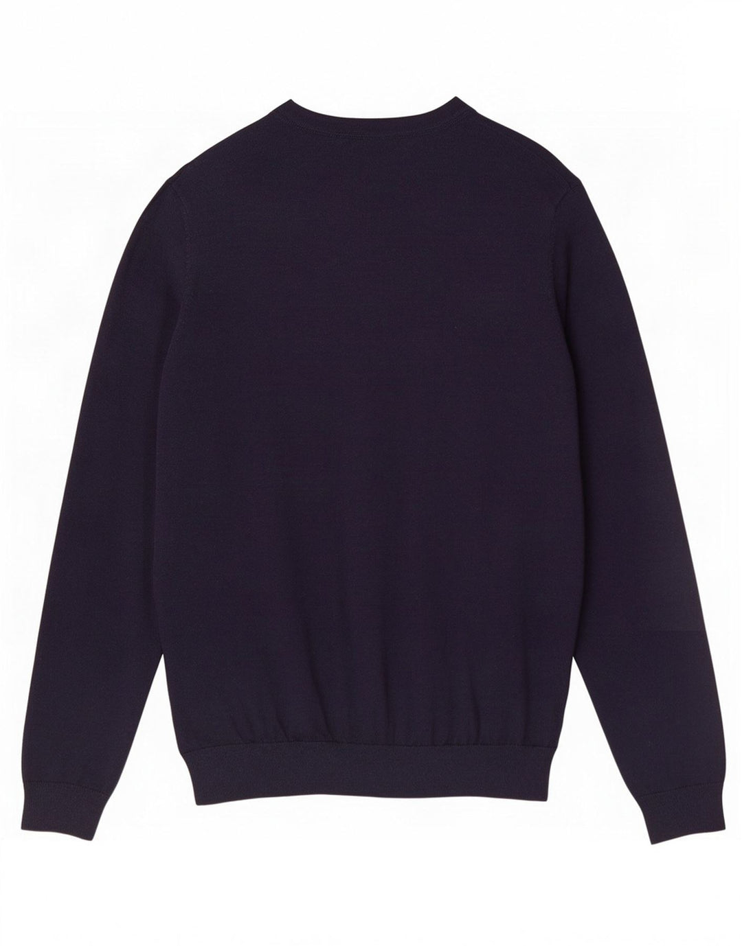 Suéter masculino Marks & Spencer com gola canoa, lã Merino azul marinho médio
