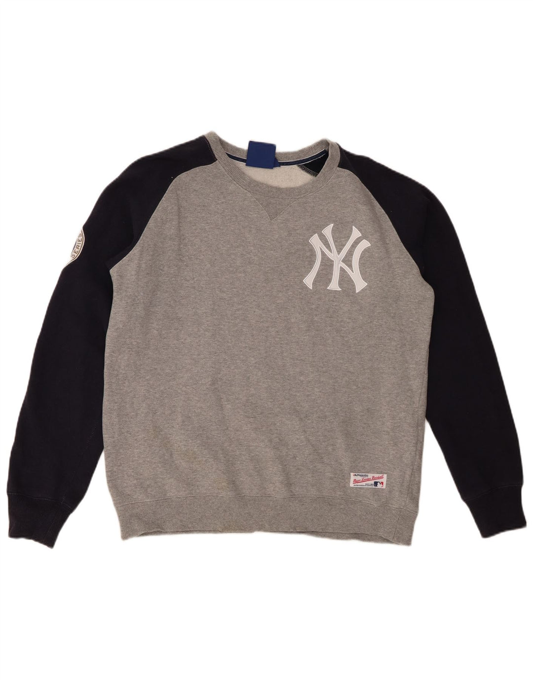 MAJESTIC Suéter feminino New York Yankees com capuz Reino Unido 16 grande cinza
