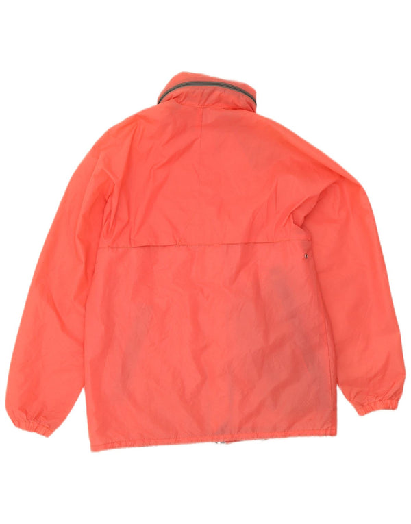 Jaqueta de chuva feminina com capuz K-Way UK 16 grande laranja