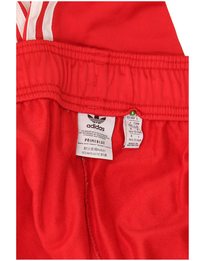 Adidas meninos calças de treino joggers 13-14 anos vermelho