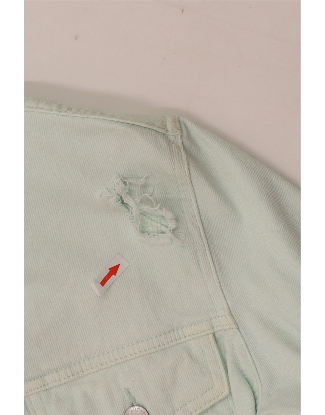 Jaqueta jeans feminina Marks & Spencer UK 12 algodão verde médio