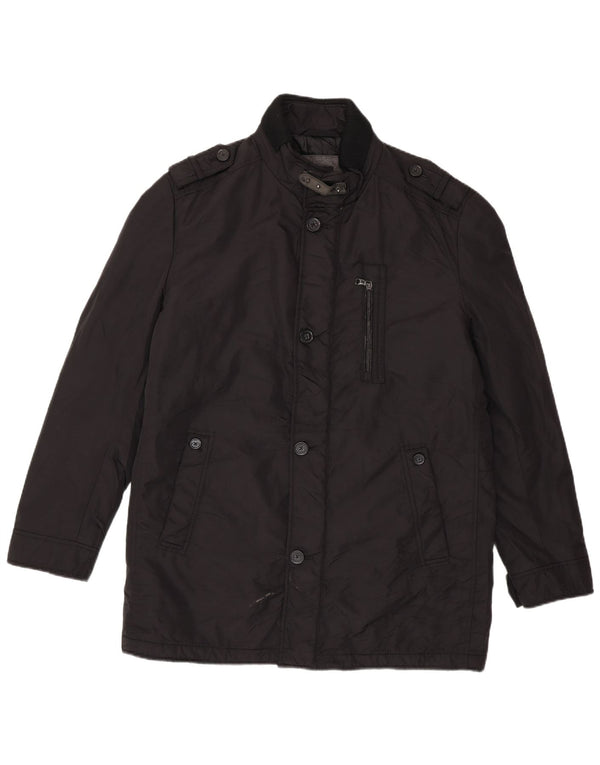 Jaqueta utilitária masculina Hugo Boss UK 54 2XL poliamida preta