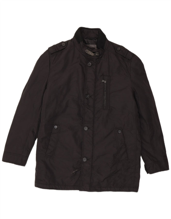 Jaqueta utilitária masculina Hugo Boss UK 54 2XL poliamida preta