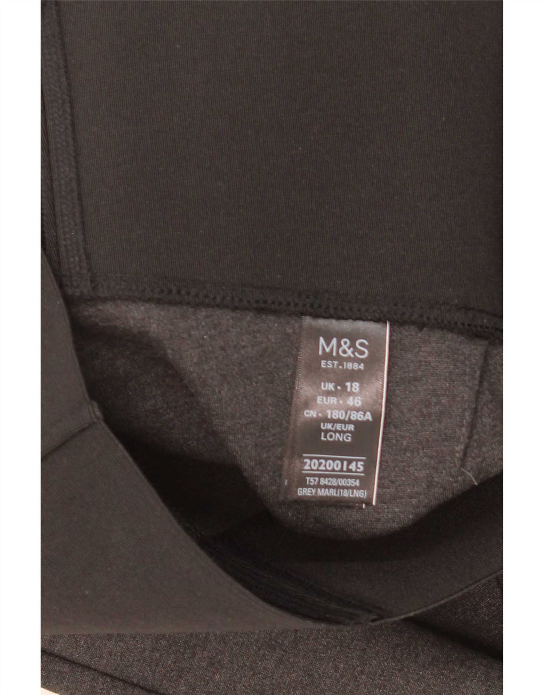 Leggings femininos Marks & Spencer Reino Unido 18 XL cinza colorblock viscose