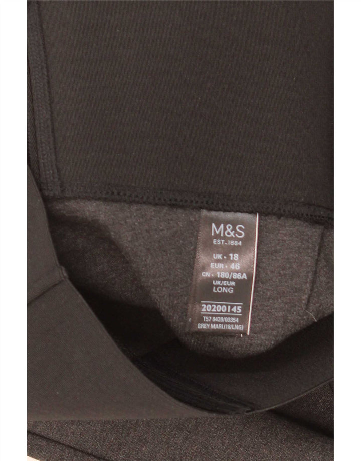 Leggings femininos Marks & Spencer Reino Unido 18 XL cinza colorblock viscose