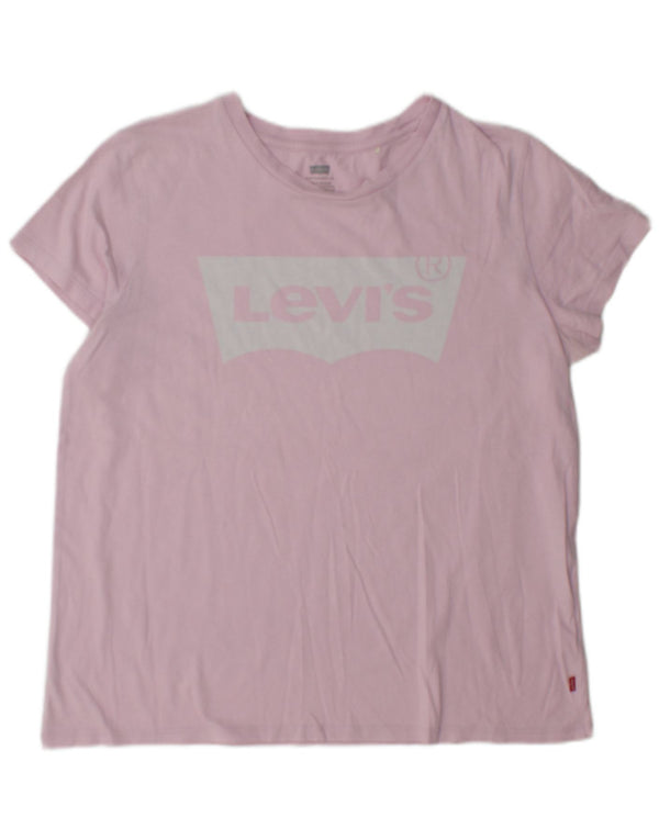 Camiseta feminina gráfica Levi's UK 16 grande rosa