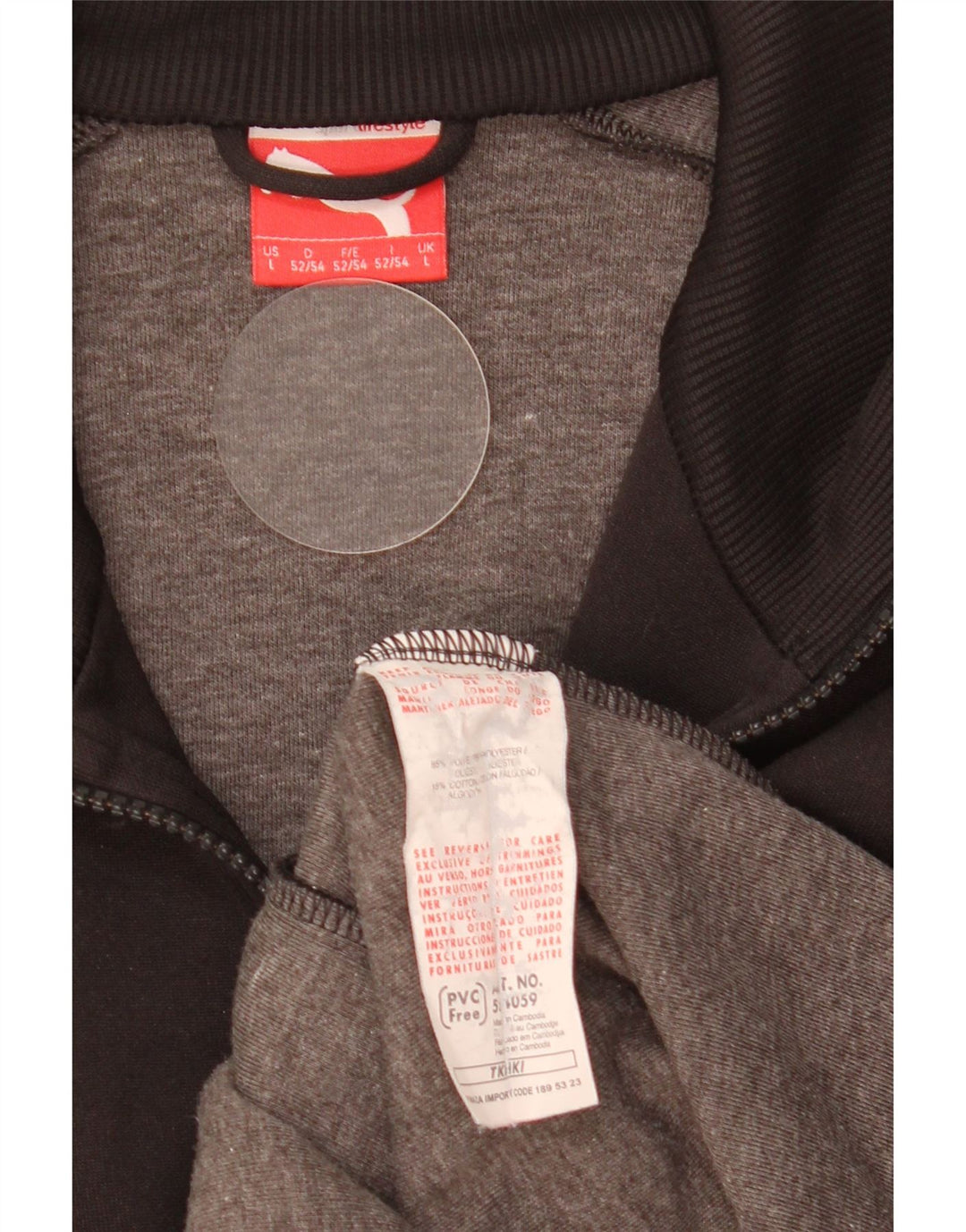 Puma Mens Graphic Tracksuit Top Jaqueta Grande Poliéster Preto