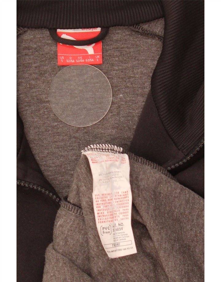 Puma Mens Graphic Tracksuit Top Jaqueta Grande Poliéster Preto