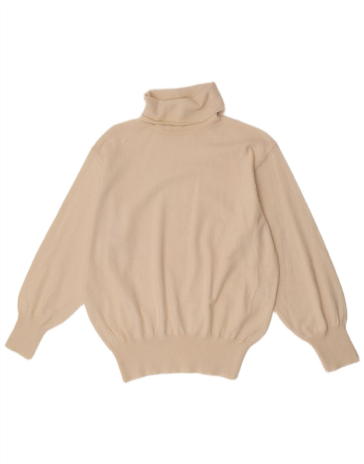 Suéter masculino vintage com gola redonda IT 48 médio esbranquiçado poliacrílico