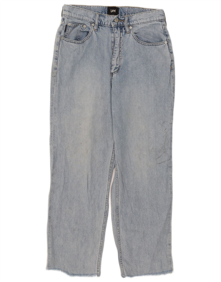 Lee Womens High Rise Loose Jeans US 9 Médio W30 L26 Algodão Azul