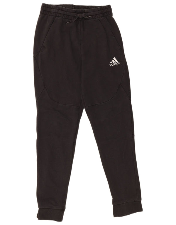 Adidas Mens Treino Calças Joggers Pequeno Algodão Preto