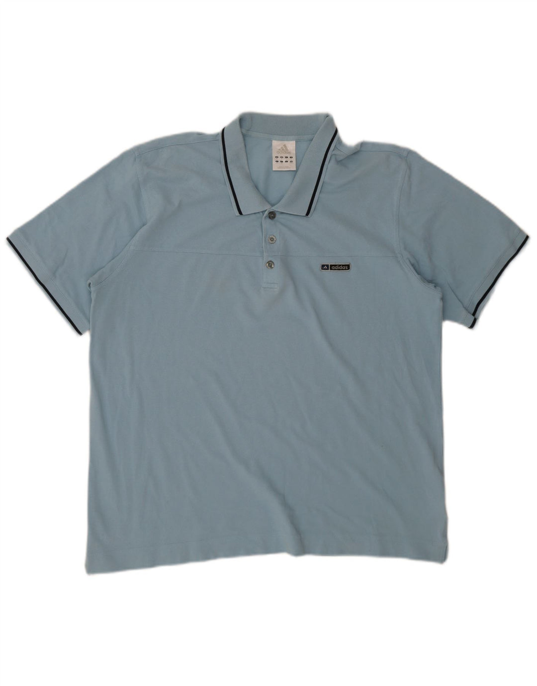 Camisa polo masculina Adidas 2XL algodão azul