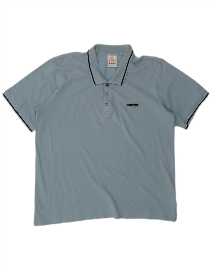 Camisa polo masculina Adidas 2XL algodão azul