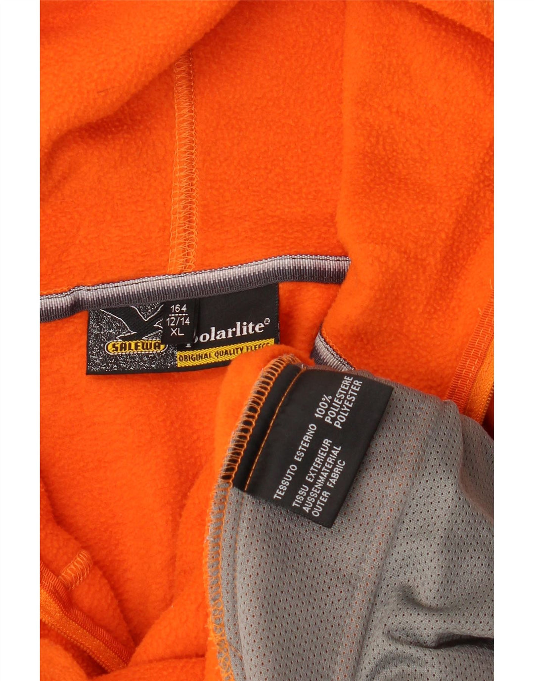 SALEWA Suéter de lã para meninos com capuz e zíper 12-13 anos XL laranja poliéster