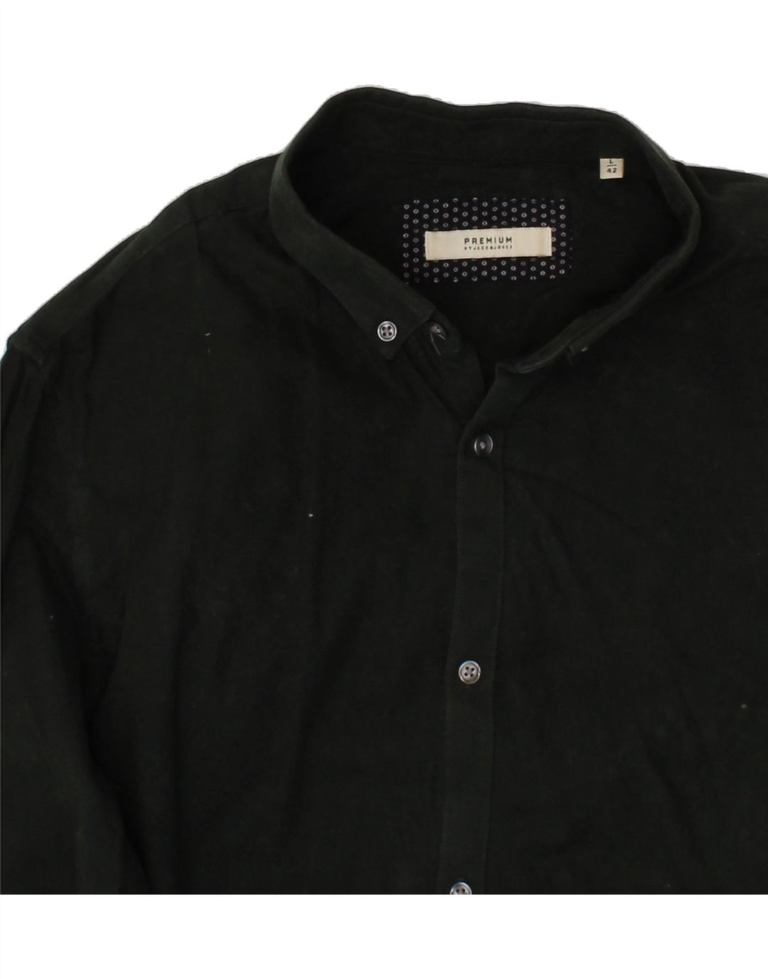 JACK & JONES Mens Shirt Size 43 Large Green Cotton Vintage Jack & Jones and Second-Hand Jack & Jones from Messina Hembry 
