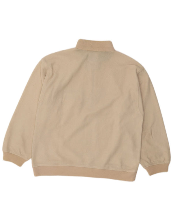 Silvy Mens Polartec Zip Neck Fleece Jumper Médio Bege Poliéster Fair Isle