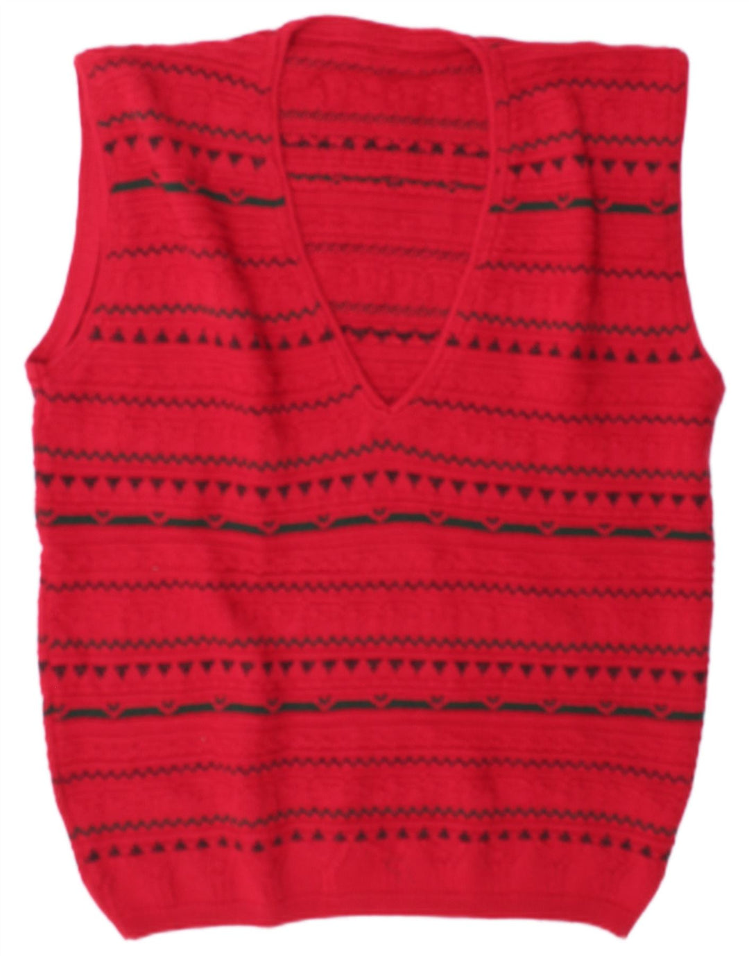 Colete masculino vintage regata XL vermelho geométrico