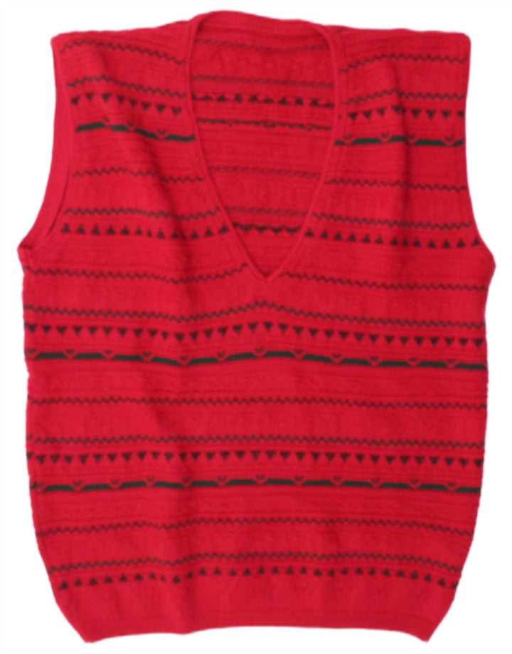 Colete masculino vintage regata XL vermelho geométrico