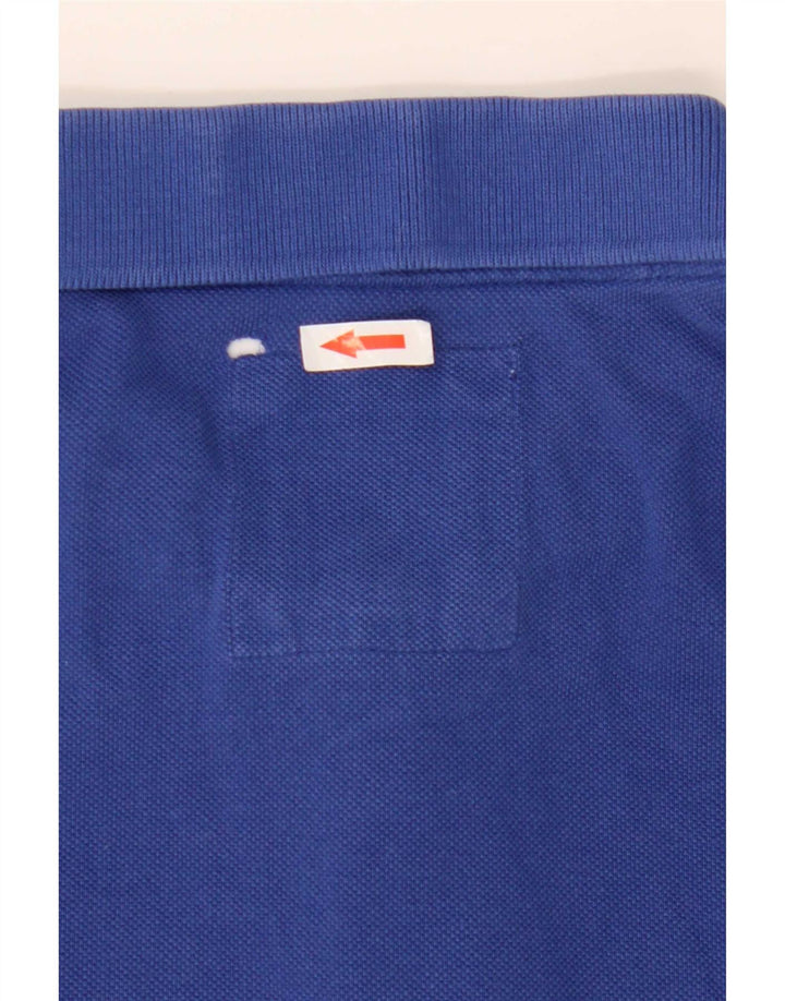 Camisa polo masculina Crew Clothing grande algodão azul