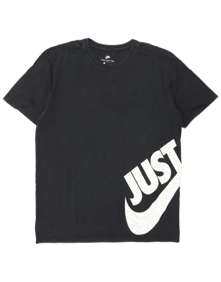 Camiseta gráfica masculina Nike grande algodão preto
