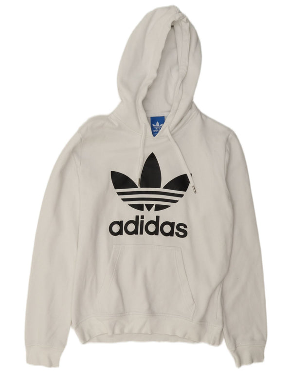 Adidas masculino gráfico regular ajuste moletom com capuz pequeno algodão branco