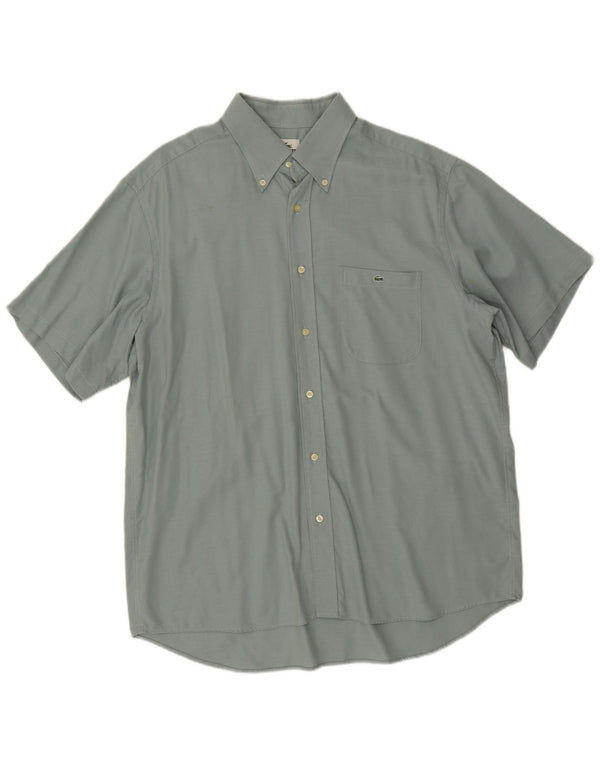 Lacoste camisa masculina de manga curta tamanho 45 XL verde