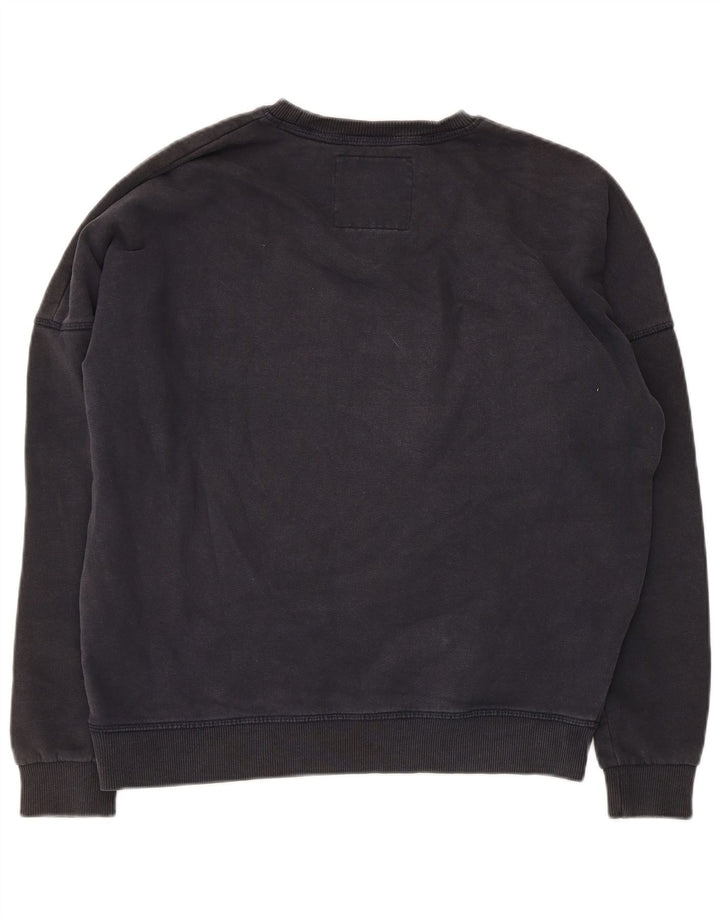 Superdry Mens Graphic Oversized Moletom Jumper UK 8 Pequeno Algodão Cinza