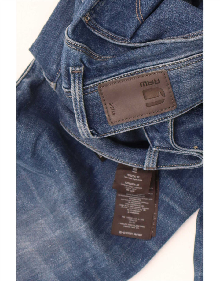 G-Star feminino Lynn Flared Jeans W32 L30 algodão azul