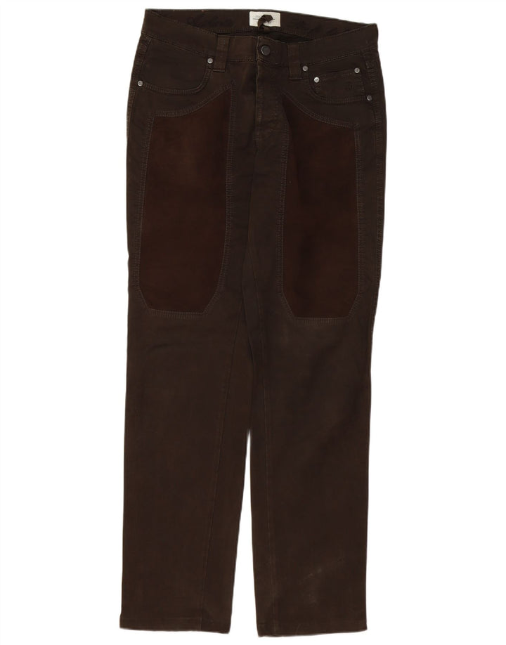Calça casual reta masculina JECKERSON W33 L32 algodão cáqui
