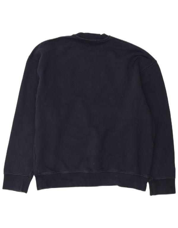 COS moletom masculino jumper grande algodão azul marinho