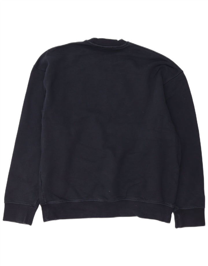 COS moletom masculino jumper grande algodão azul marinho