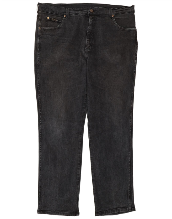 WRANGLER Masculino Texas Stretch Straight Jeans W40 L34 Algodão Cinza