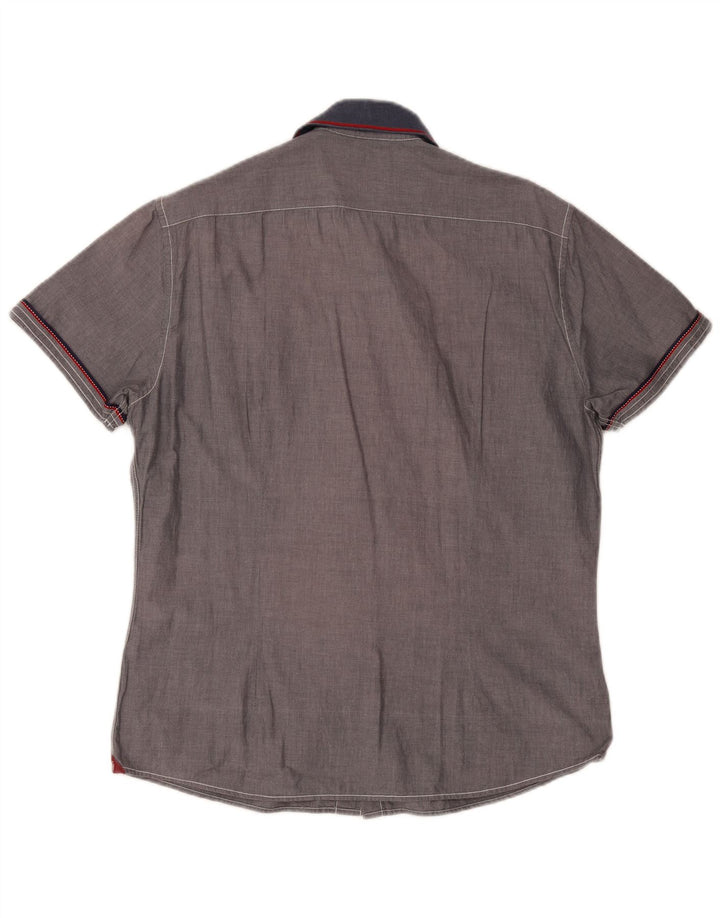 Camisa masculina de manga curta Trussardi XL cinza