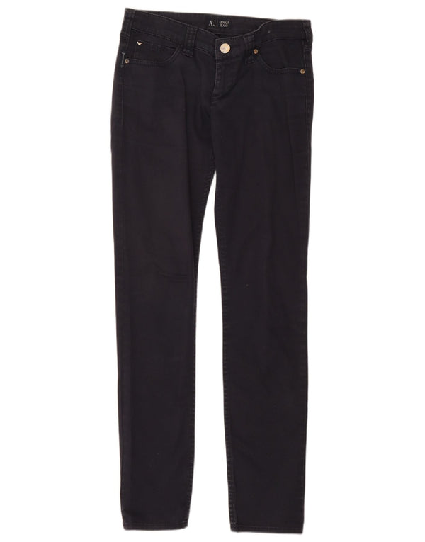 Armani Womens Slim Jeans W27 L30 Azul Marinho Algodão