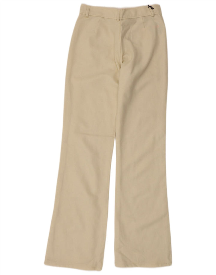 Calça casual feminina vintage bootcut UE 40 médio W28 L32 bege