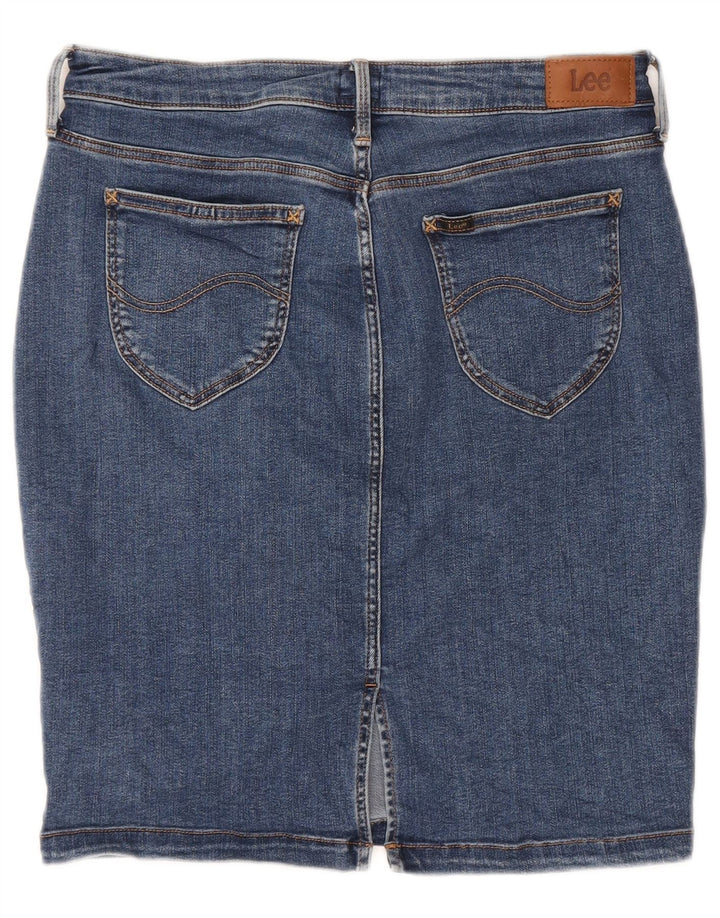 Saia lápis jeans feminina LEE W29 Lyocell azul médio