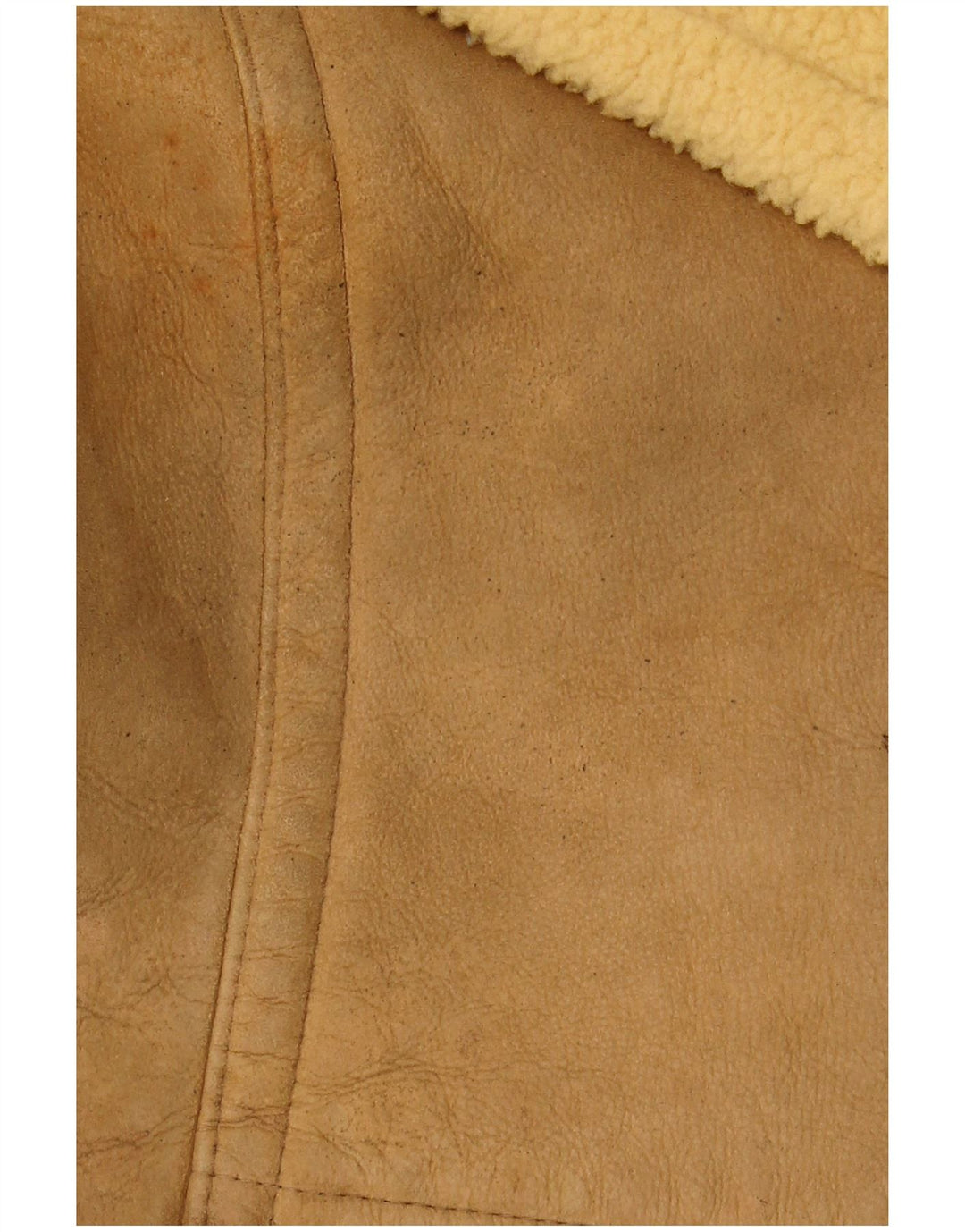 Jaqueta feminina VINTAGE Shearling UK 14 grande bege
