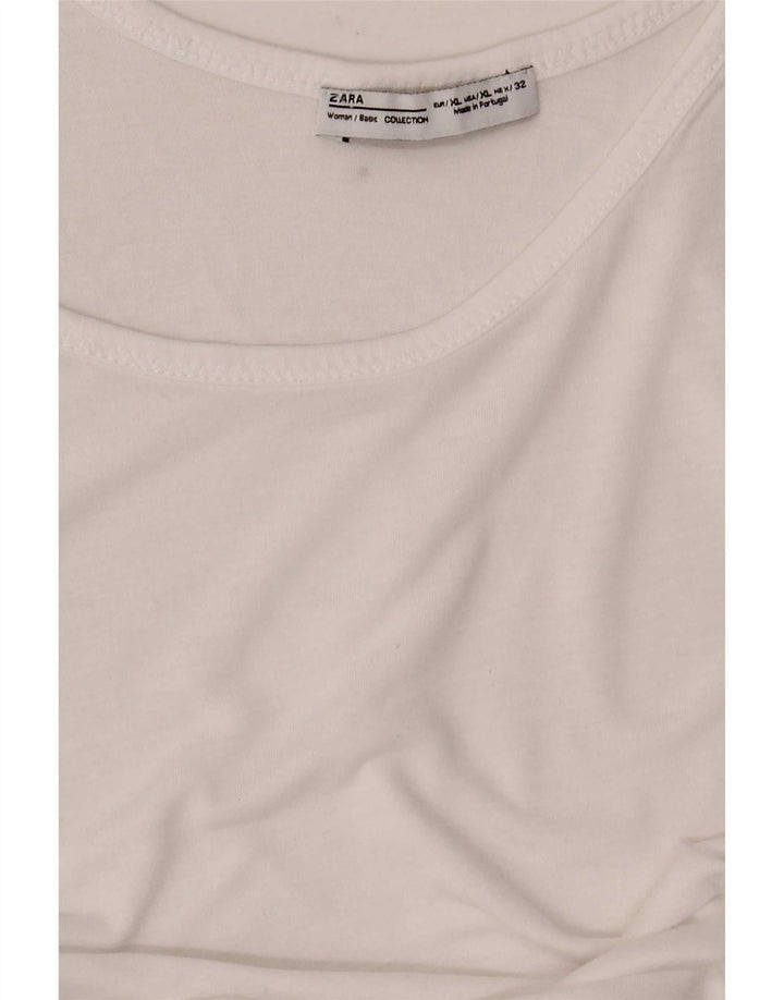 Colete feminino Zara UK 18 XL branco