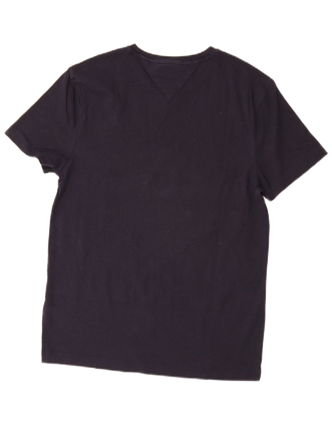 TOMMY HILFIGER Camiseta masculina Stretch Slim Fit Top Médio Azul Marinho Algodão