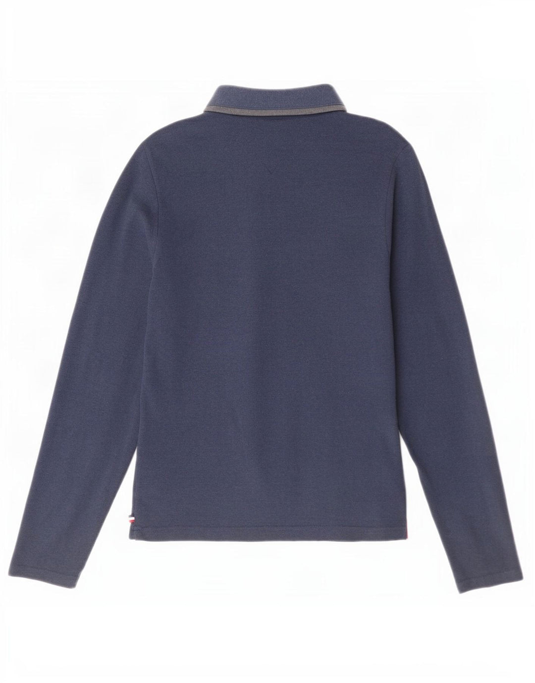 Camisa polo masculina de manga comprida Tommy Hilfiger de algodão azul marinho médio
