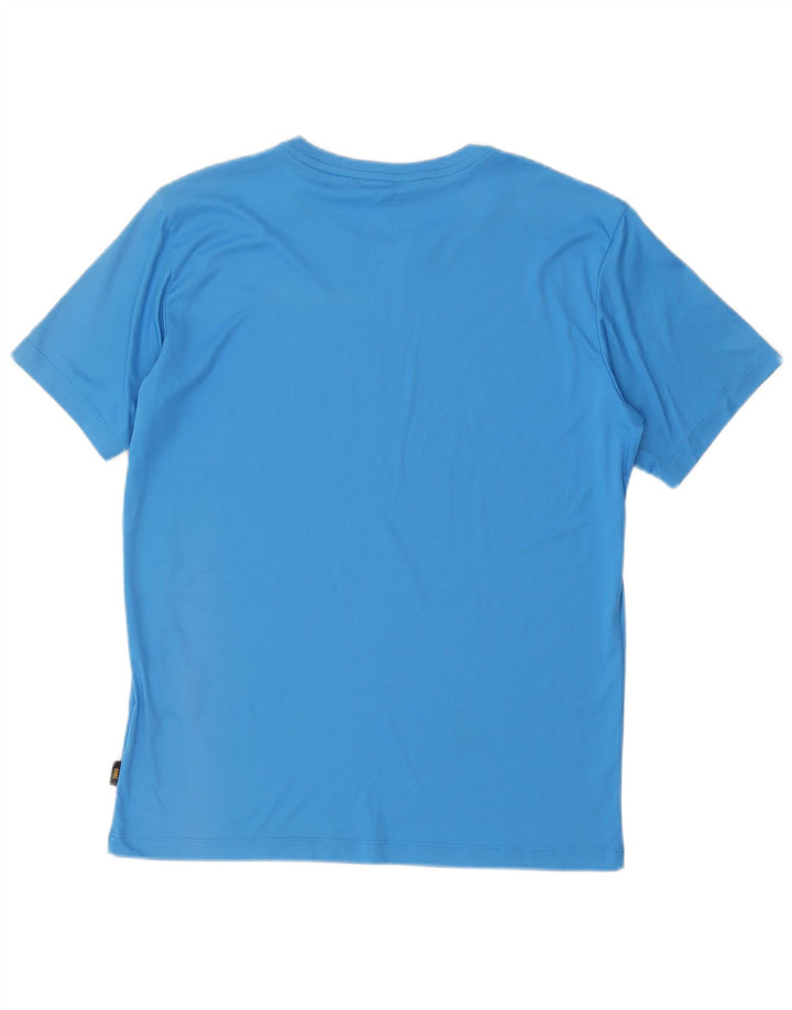 Camiseta masculina Jack Wolfskin UK 38 poliéster azul pequeno